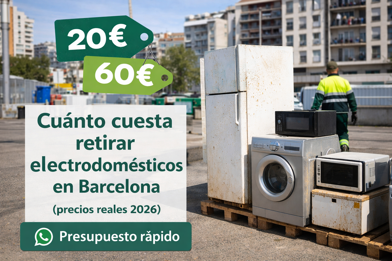 Cuánto cuesta retirar electrodomésticos en Barcelona (precios reales 2026)